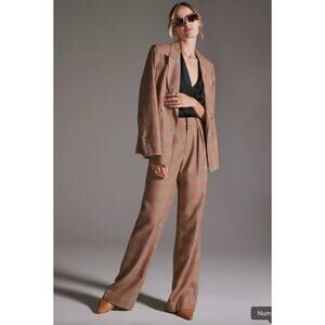 NEW PAIGE $598 Londyn Blazer + Avedon Trouser Bronze Dust Set